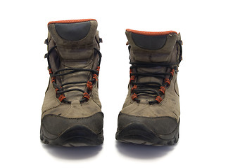 Image showing Old hiking boots