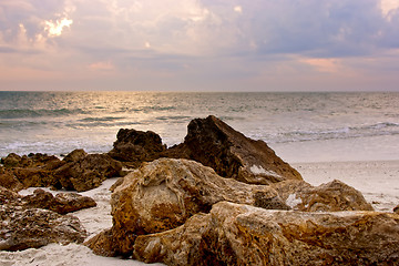 Image showing rocks on the beach