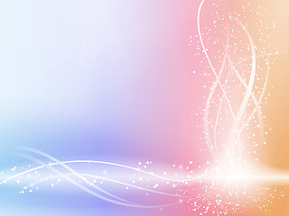 Image showing Beautiful Pastel Background with stars and swirls.