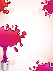 Image showing Pink and red Ink Splash Background. 