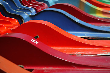 Image showing Colored Boats
