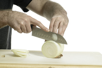 Image showing Cutting Onion