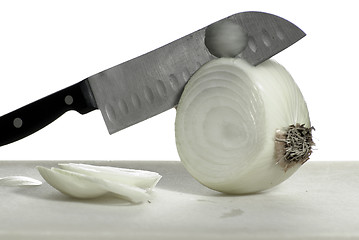Image showing Cutting an Onion