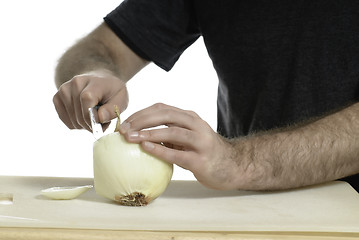 Image showing Cutting Onion