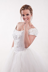 Image showing Attractive young caucasian blonde bride