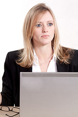 Image showing Attractive thirties caucasian blonde businesswoman