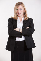 Image showing Attractive thirties caucasian blonde businesswoman