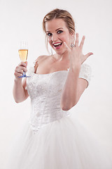 Image showing Attractive young caucasian blonde bride