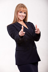 Image showing Attractive twenties caucasian blonde businesswoman