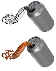 Image showing Can pouring soda