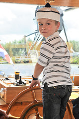 Image showing Captain On A Boat