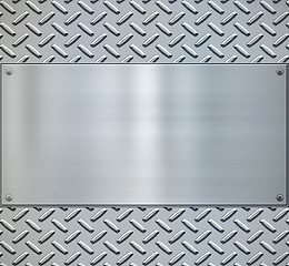 Image showing shiny diamond plate metal backgorund
