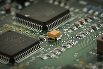 Image showing chips on circuit board