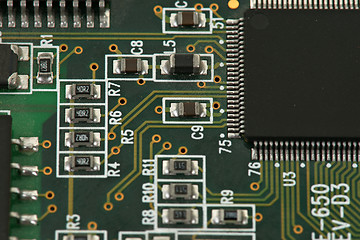 Image showing chips on circuit board