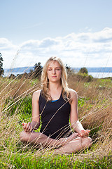 Image showing Meditating yoga woman