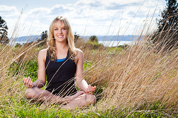 Image showing Meditating yoga woman