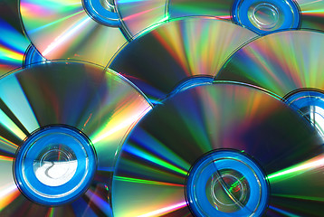 Image showing CD or DVD Disks Macro