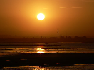 Image showing river sunset