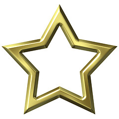 Image showing 3D Golden Star Frame