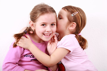 Image showing Kids whispering