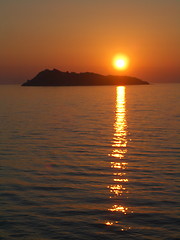 Image showing Sunset in Lesvos