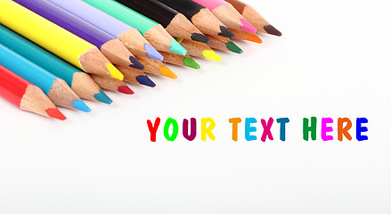 Image showing color pens with place for your text