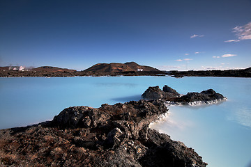 Image showing Milky white and blue water