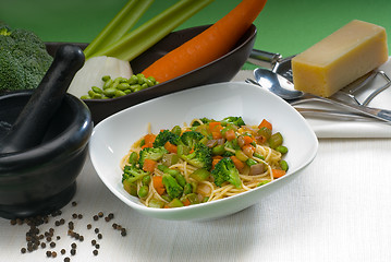 Image showing vegetable pasta