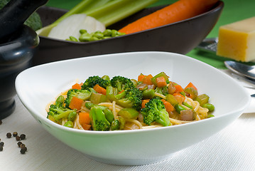 Image showing vegetable pasta