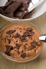 Image showing fresh homemade chocolate mousse