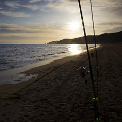 Image showing fishing beach