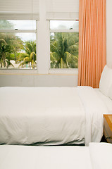 Image showing beach front hotel room south beach miami florida