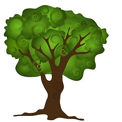 Image showing Green  abstract tree