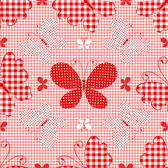 Image showing Red seamless pattern