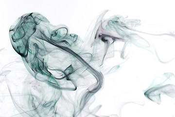 Image showing abstract green smoke 