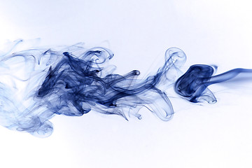 Image showing abstract blue smoke