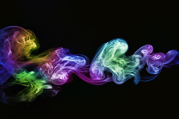 Image showing abstract colourful smoke
