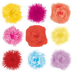 Image showing Set of flower design element, part 2