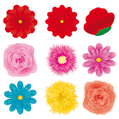 Image showing Set of flower design element, part 3