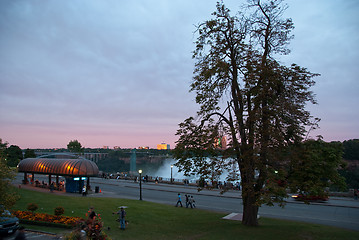 Image showing Sunset at Niagara Falls