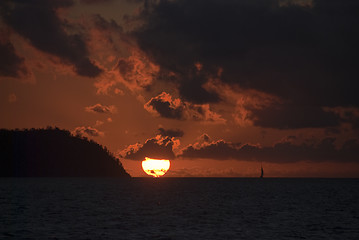 Image showing Sunset in the Whitsunday Islands