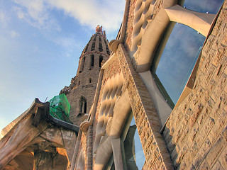 Image showing Sagrada Familia from the Ground, Barcelona, Spain