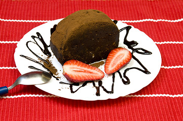 Image showing choco and strawberries