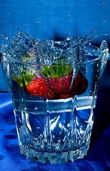 Image showing strawberry splash