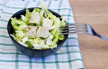 Image showing salad with cheese