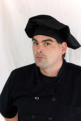 Image showing serious chef dressed in black