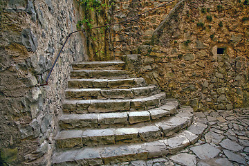 Image showing Medieval steps Italy
