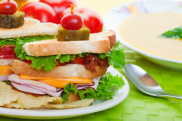 Image showing Close up sandwich