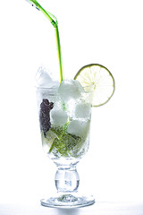 Image showing Mojito cocktail in counter light