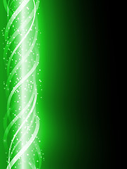 Image showing Green Colorful Glowing Lines Background. 